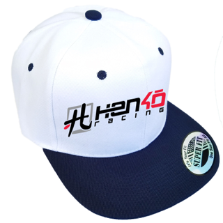 White Blue Navy Hat